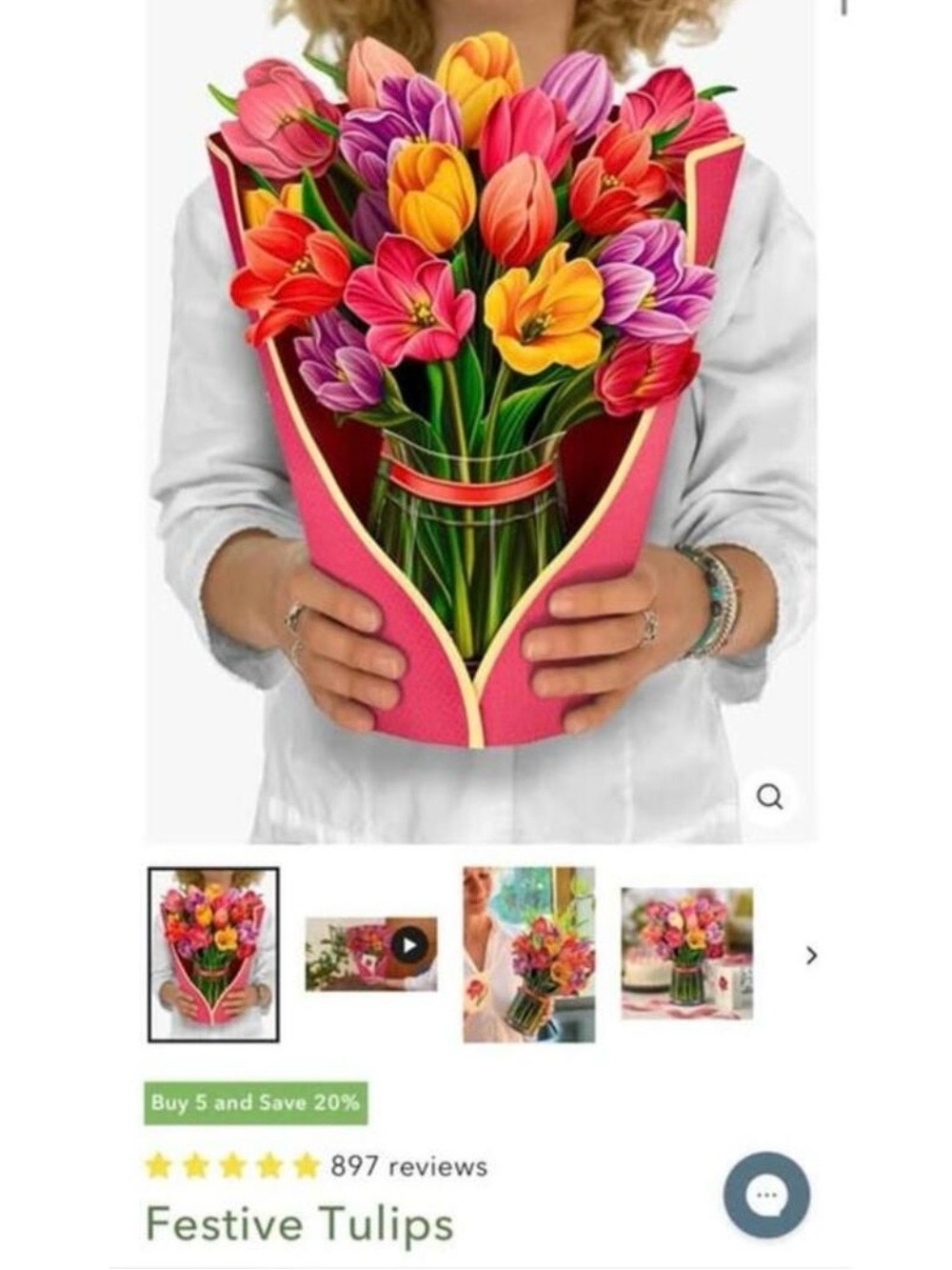 4 Freshcut Paper Flower Pop up Cards